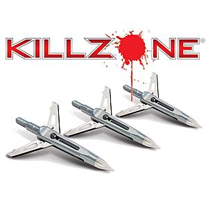 3-Pack New Archery Products Killzone Cut On Contact 100gr Expandable Broadhead .80