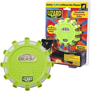 6" Lizard Flare Flameless LED Road Flare (15 LED Lights w/ 9 Safety Modes) $3.25 
