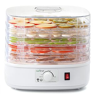 5-Tray Nutrichef Food Dehydrator Machine for Beef Jerky,Fruits,Vegetables & Dog Treats $35.9 + Free Shipping $36