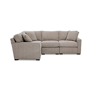 Furniture, Mattresses & Rugs Up to 60% Off: 4-Piece Radley Fabric Sectional Sofa w/ Corner Piece $2000 + Shipping