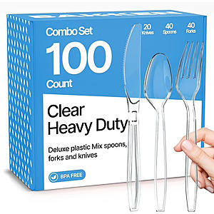 Disposable Cutlery Combo Set: 100-Piece & More + Free Shipping w/ Prime or on +