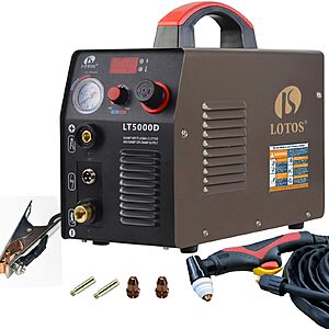 LOTOS LT5000D Plasma Cutter, 5/8 inch 16mm Clean Cut 3/4 inch 20mm Severance Cut 50A Plasma Metal Cutter Machine, Dual Voltage $104.42 + Free Shipping