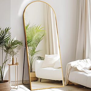 64" x 21" DUMOS Arched Full Length Mirror w/ Stand $41 + Free S&H