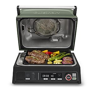 Cuisinart FlavorBoost 8-in-1 154 sq. in. Outdoor Electric BBQ Grill & Smoker w/ Smart Probe & Smoke Drawer $319 + Free Shipping w/ Prime or on $35+