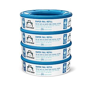 1080-Count Mama Bear Diaper Pail Refills w/ Odor Control for Diaper Genie Pails (Unscented) $ w/ S&S + Free Shipping w/ Prime or on $35+ $15.33