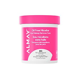 80-Count Almay Oil-Free Micellar Eye Makeup Remover Pads $2.60 w/ S&S + Free Shipping w/ Prime or on $35+