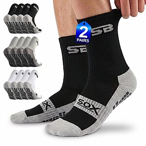 2-Pair SB SOX Grip Socks:Mens $4.95,Women's from $3.47 + Free Shipping w/ Prime or on $35