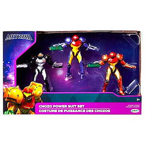 3-Pack 2.5" Metroid Prime: Chozo Power Suit Action Figure Set