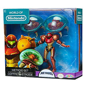 3-Pk 2.5" Metroid Prime: Samus Bounty Hunter & 2 Metroid Prime Figures Set
