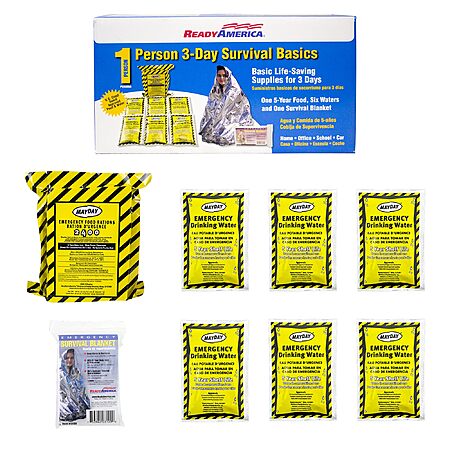 Ready America The Survival Box: 1-Person 3-Day Emergency Kit $12.74 + Free Shipping w/ Prime or on $35+