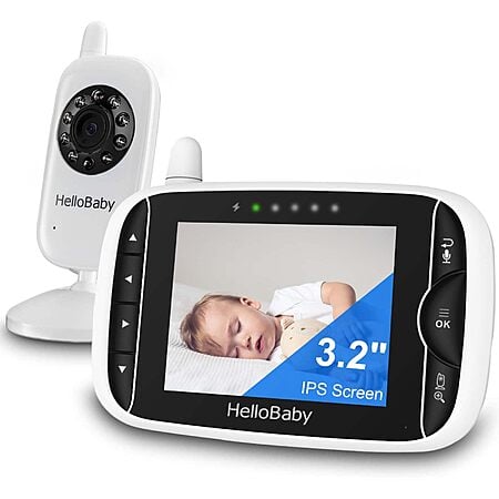 HelloBaby 3.2" Video Baby Monitor w/ Infrared Camera & Audio $30 + Free Shipping w/ Prime or on $35+ $29.99