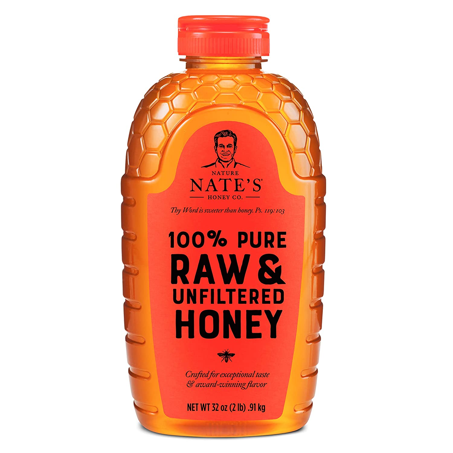 Amazon.com : Nature Nate’s 100% Pure, Raw & Unfiltered Honey; 32oz. Squeeze Bottle; Award-Winning Taste : Everything Else $9.65