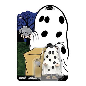 Super7 Reaction Figure Peanuts Charlie Brown (Ghost Sheet) - 3.75" Peanuts Action Figure with Accessories - Classic Cartoon Collectibles and Retro Toys $13.8