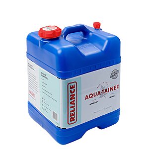 Reliance Products Aqua-Tainer 7 Gallon Rigid Water Container, Blue , 11.3 Inch x 11.0 Inch x 15.3 Inch $14.97 at Amazon