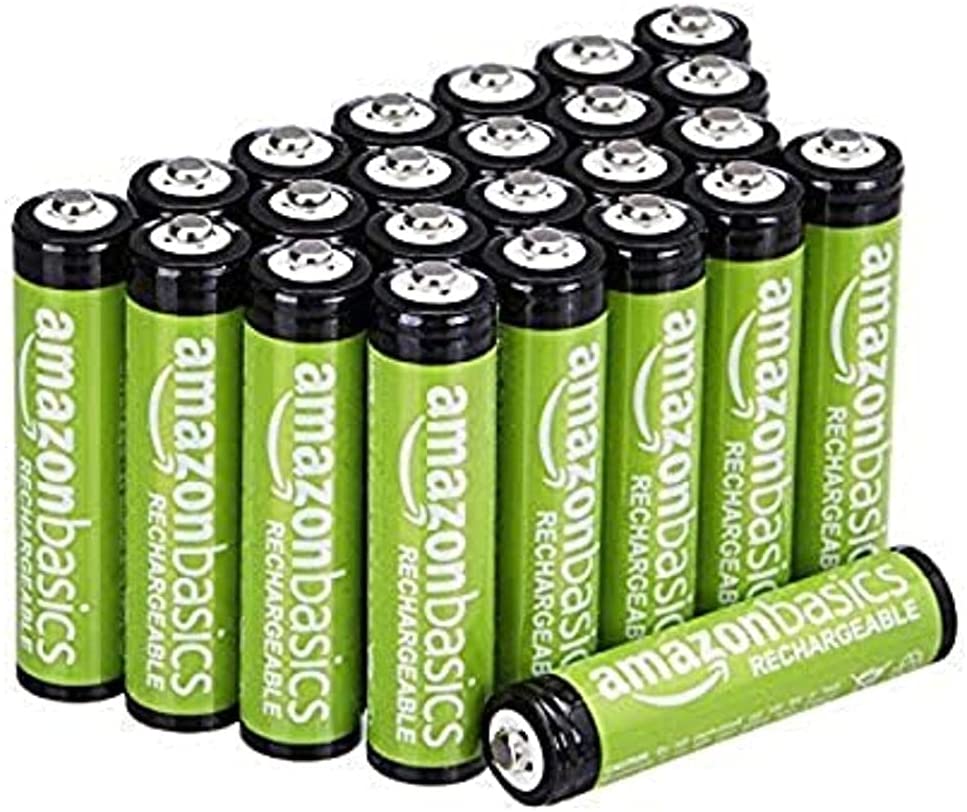 Amazon Basics 24-Pack AAA Performance 800 mAh Rechargeable Batteries $17.56