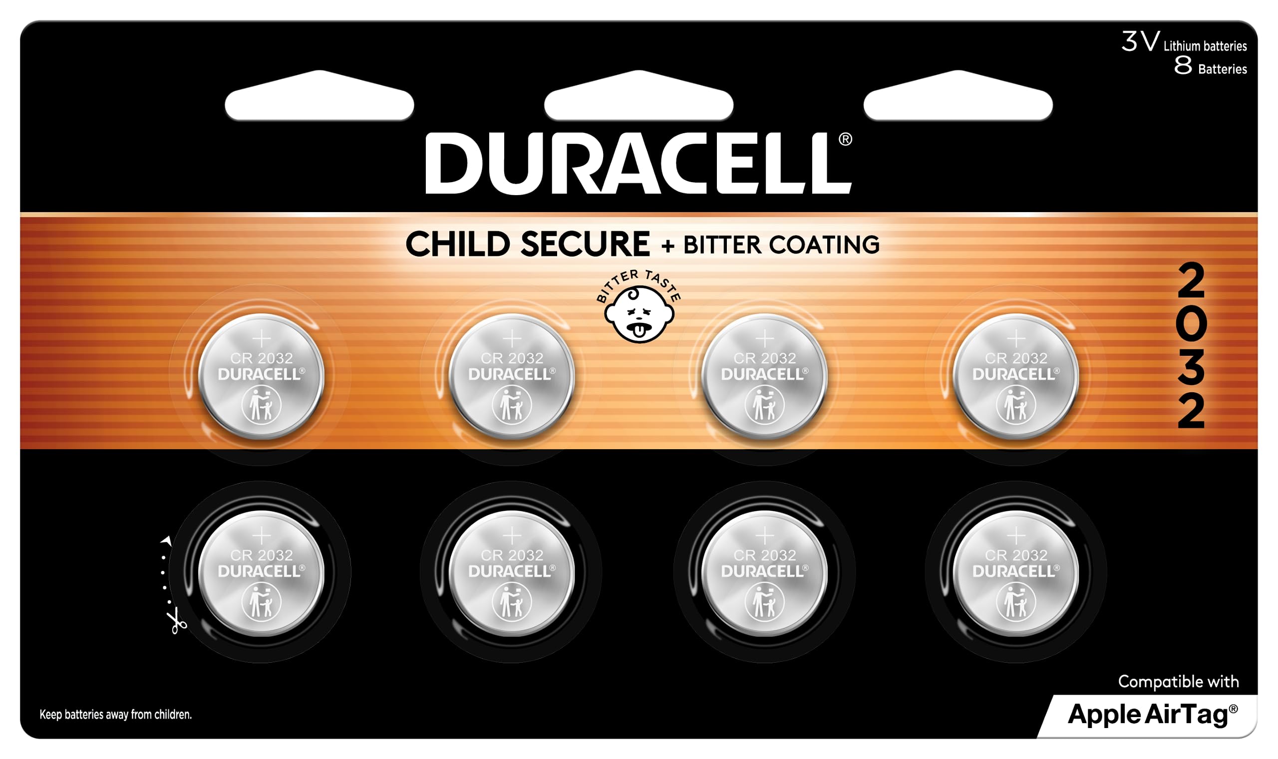 Amazon Duracell 2032 Lithium Battery. 8 Count Pack. $9.13 (List price $23.59)