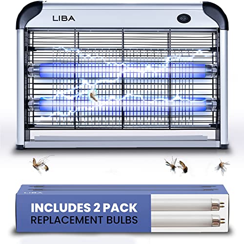 【1 DAY ONLY】LiBa Electric Bug Zapper, Indoor Insect Killer - (2) Extra Replacement Bulbs $31.99