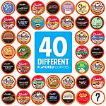 Two Rivers Coffee Flavored Coffee Pods Compatible with Keurig K Cup Brewers - 40 Count For $14.91