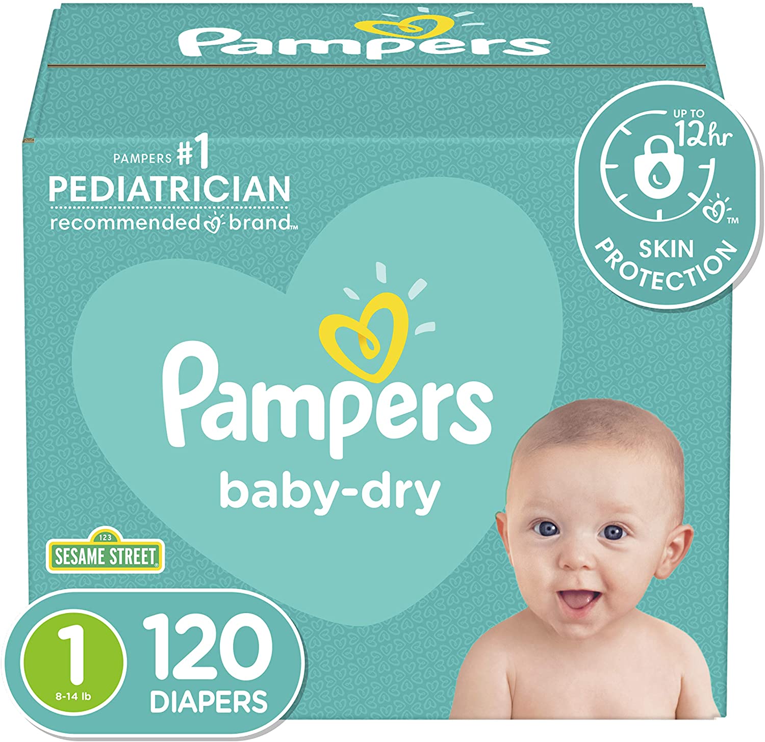 Pampers Baby Dry Diapers - Size 1 (120 Count)   $19.99 @ Amazon