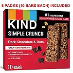 40-Pack KIND Simple Crunch Bars, Dark Chocolate &amp; Oats (40-Pack = 80 Bars) $30 @ Tanga