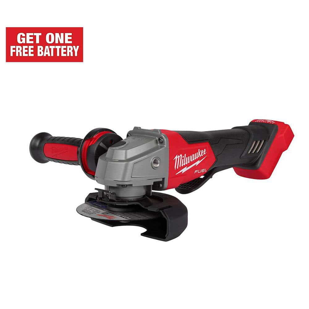 Milwaukee M18 FUEL 18V Lithium-Ion Brushless Cordless 4-1/2 in./5 in. Grinder w/Paddle Switch (Tool-Only) 2880-20 - $110.62
