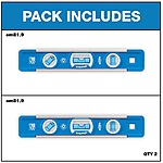 2-Pack 9" Empire True Blue Magnetic Level $10 + Free Store Pickup