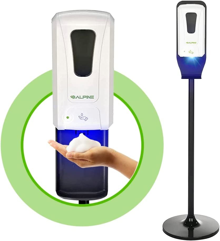 Alpine Industries Touch Free Soap/Hand Sanitizer Dispenser w/ Floor Stand $17.83 + Free Shipping