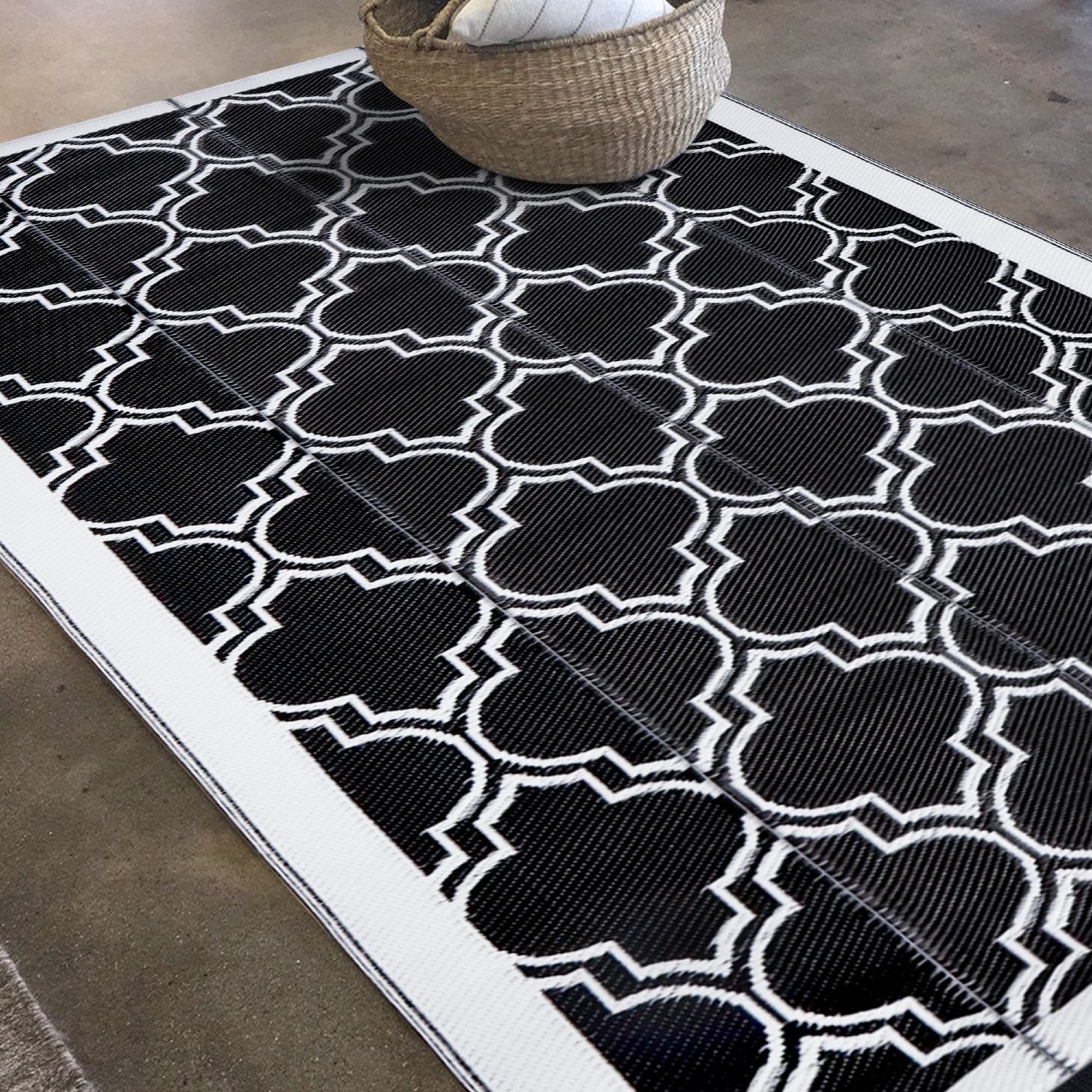 5' x 8' Reversible Outdoor Patio Rug $21.49 + Free Shipping w/ Prime or ...