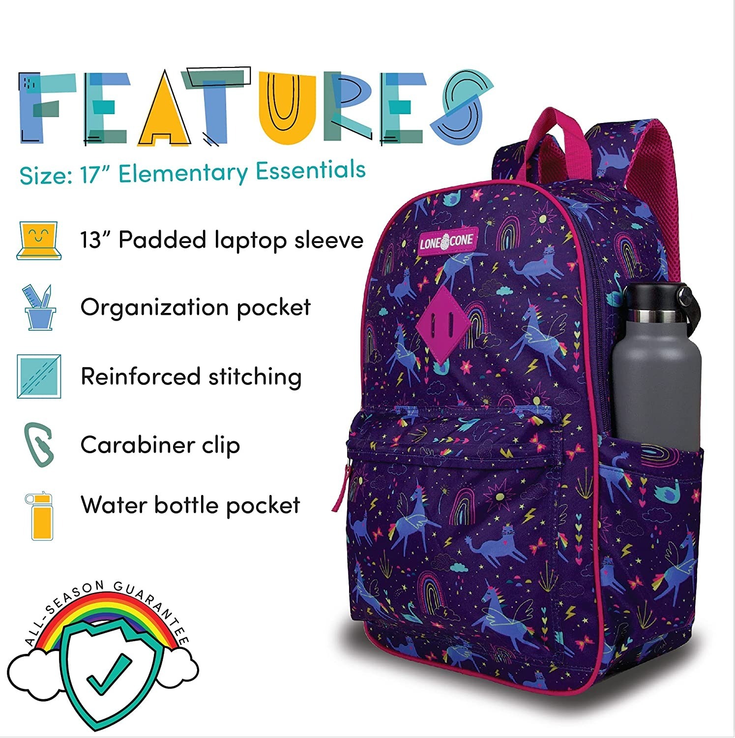 Lone Cone School Kids Backpacks for Girls & Boys 15"/17" Tall $29 + Free Shipping $28.99