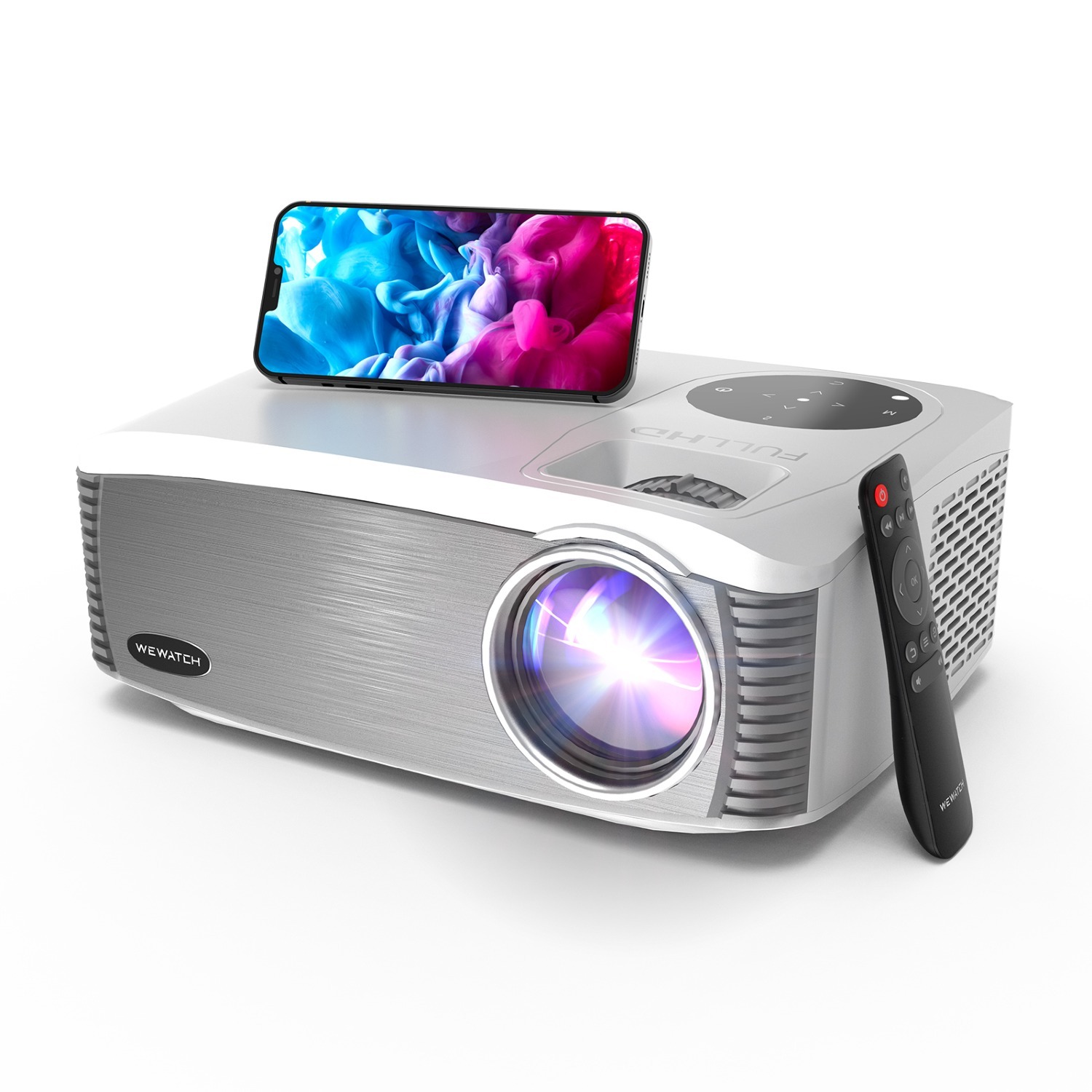 WEWATCH V70 Pro 500 ANSI Native 1080P 4K 5G WiFi Bluetooth Home Theater Projector with Built in Speaker & Mirror Cast $120 + Free Shipping
