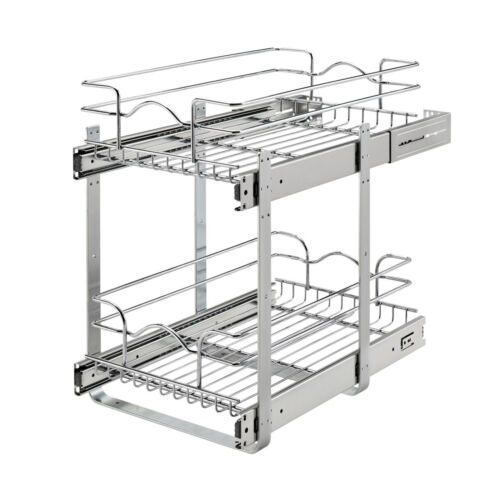 12" x 18" 2 Tier Rev A Shelf Pull Out Wire Basket for Cabinet (Chrome) $65 + Free Shipping