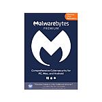 Malwarebytes Premium 4.5 Antivirus/Internet Security Software (1-Year/5 Devices) $20 (Digital Delivery)