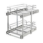 12&quot; x 18&quot; 2 Tier Rev A Shelf Pull Out Wire Basket for Cabinet (Chrome) $65 + Free Shipping