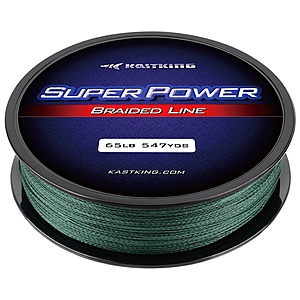 KastKing SuperPower Braided Fishing Line 6LB to 150LB, 327/547/1097 Yards  $7.49 to $32.49 + Free Shipping w/ Prime or $25+ orders