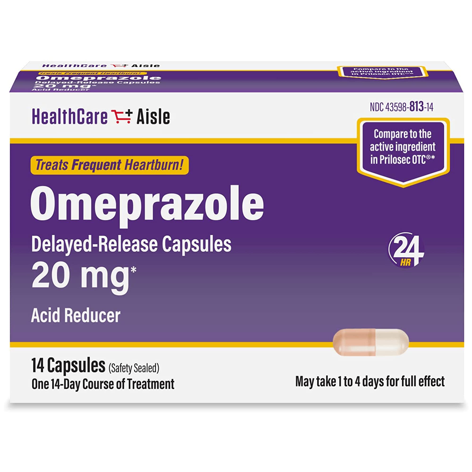 HealthCareAisle Omeprazole (Acid Reducer) 20 mg, 42 Capsules $10.08