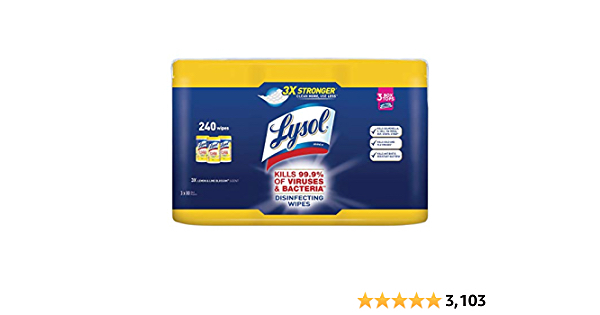 Lysol Disinfecting Wipes Value Pack, Lemon And Lime Blossom, 240 Count - $9.97