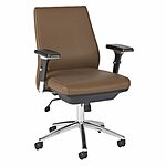 Bush Business Furniture Mid Back Leather Executive Office Chair $109