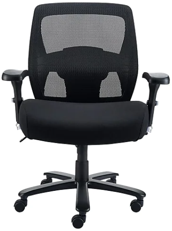 Staples Driscott Mesh Back Fabric Managers Big & Tall Chair, Black
