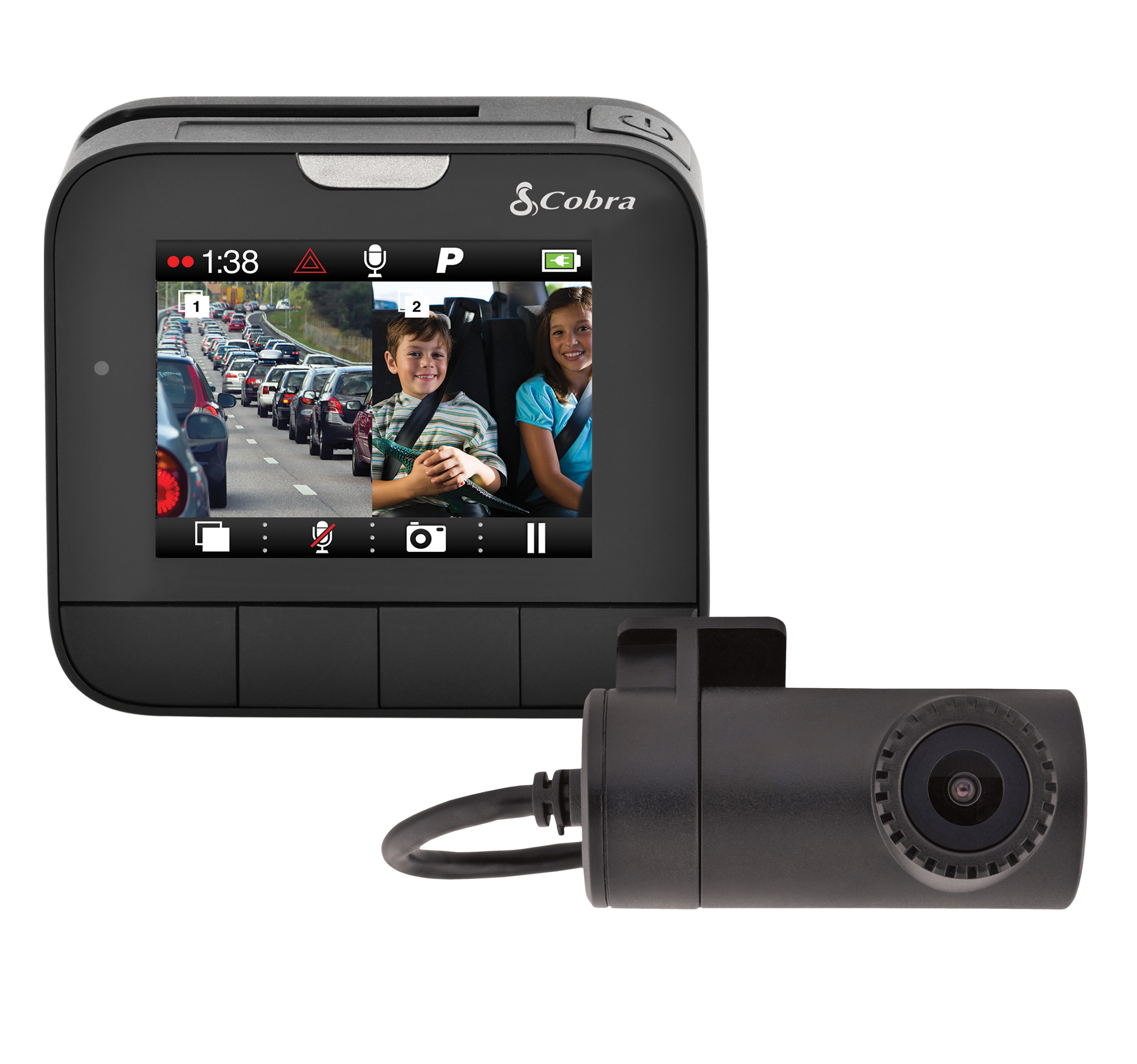 Cobra DASH 2216D Dual-View Dash Camera $67.88