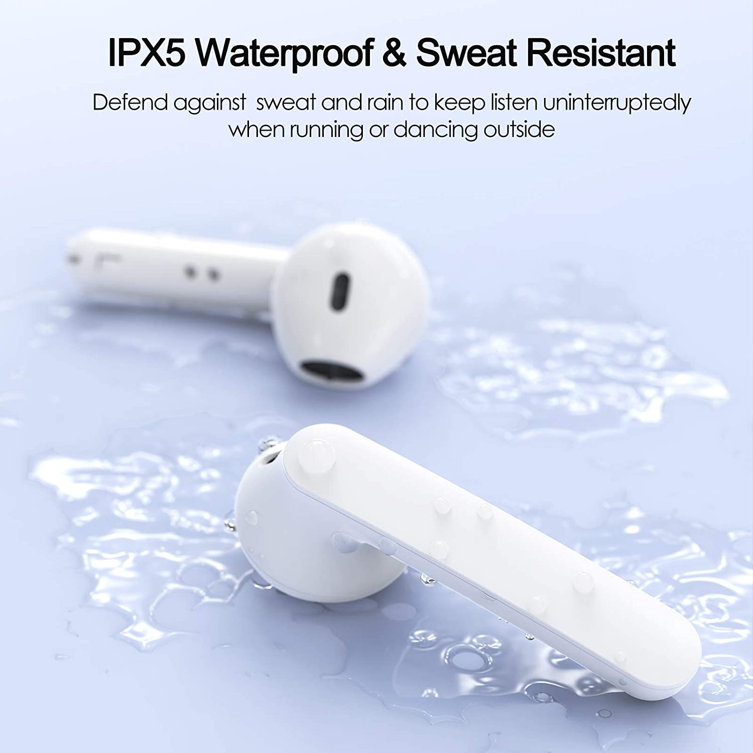 Wireless Earbuds, True Bluetooth Earbuds in Ear w/Mic Noise Cancelling Earphones, Bluetooth 5.0, Waterproof $7.14