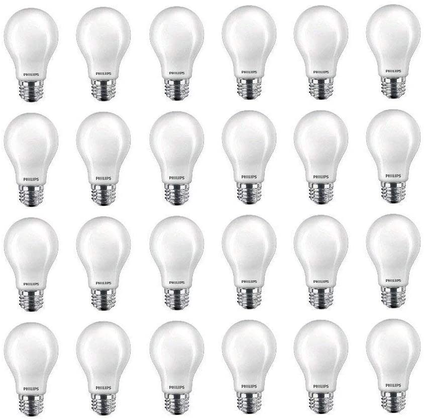 Philips LED A19 Light Bulb, Non-Dimmable, 800 Lumen, Soft White Light (2700K), E26 Base, 24-Pack - Like NEW $13.83