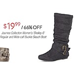 Overstock Black Friday: Journee Collection Women's 'Shelley-6' Regular and Wide-Calf Buckle Slouch Boot for $19.99