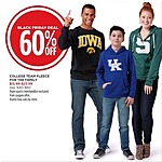 JCPenney Black Friday: College Team Fleece For the Family for $15.99 - $23.99