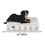 Overstock Black Friday: Majestic Pet Vertical Stripe Orthopedic Memory Foam Rectangle Dog Bed for $44.99