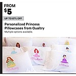 Groupon Black Friday: Qualtry Personalized Princess Pillowcases - From $5.00