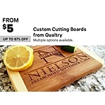 Groupon Black Friday: Qualtry Custom Cutting Boards (Multiple Options Available) - From $5.00