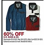 Macy's Black Friday: G.H. Bass &amp; Co. Collard Sweaters and More for $18.00 - $28.00
