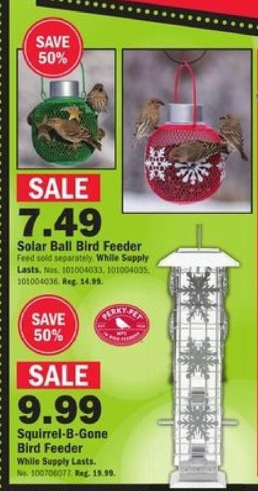 Mills Fleet Farm Promo Code >> Mills Fleet Farm Black Friday Solar Ball Bird Feeder In Red Mills Fleet Farm Promo Code >> Mills Fleet Farm Black Friday Solar Ball Bird Feeder In Red