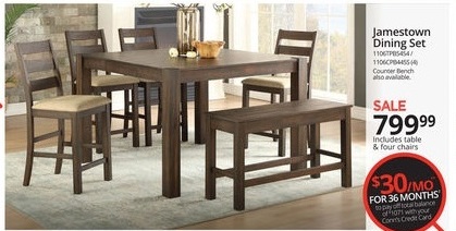 Conns Black Friday: Jamestown Dining Set for $799.99