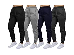 4 Pack Men's & Women's Fleece Jogger Sweatpants- Choose Colors $27.99 Shipped